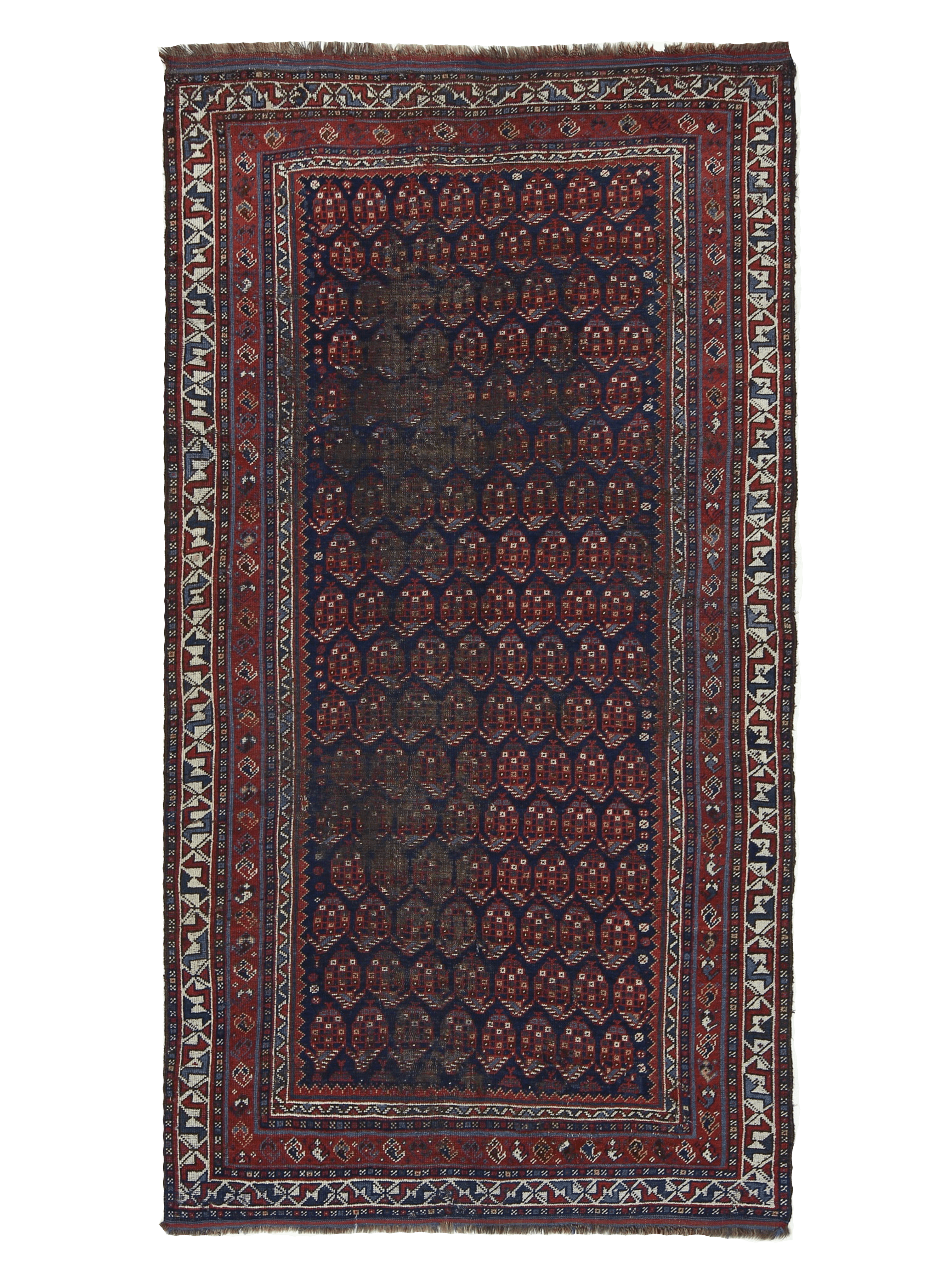 Persian Afshar Rug — All Over Boteh Design with Heavy Abrash — No. 127
