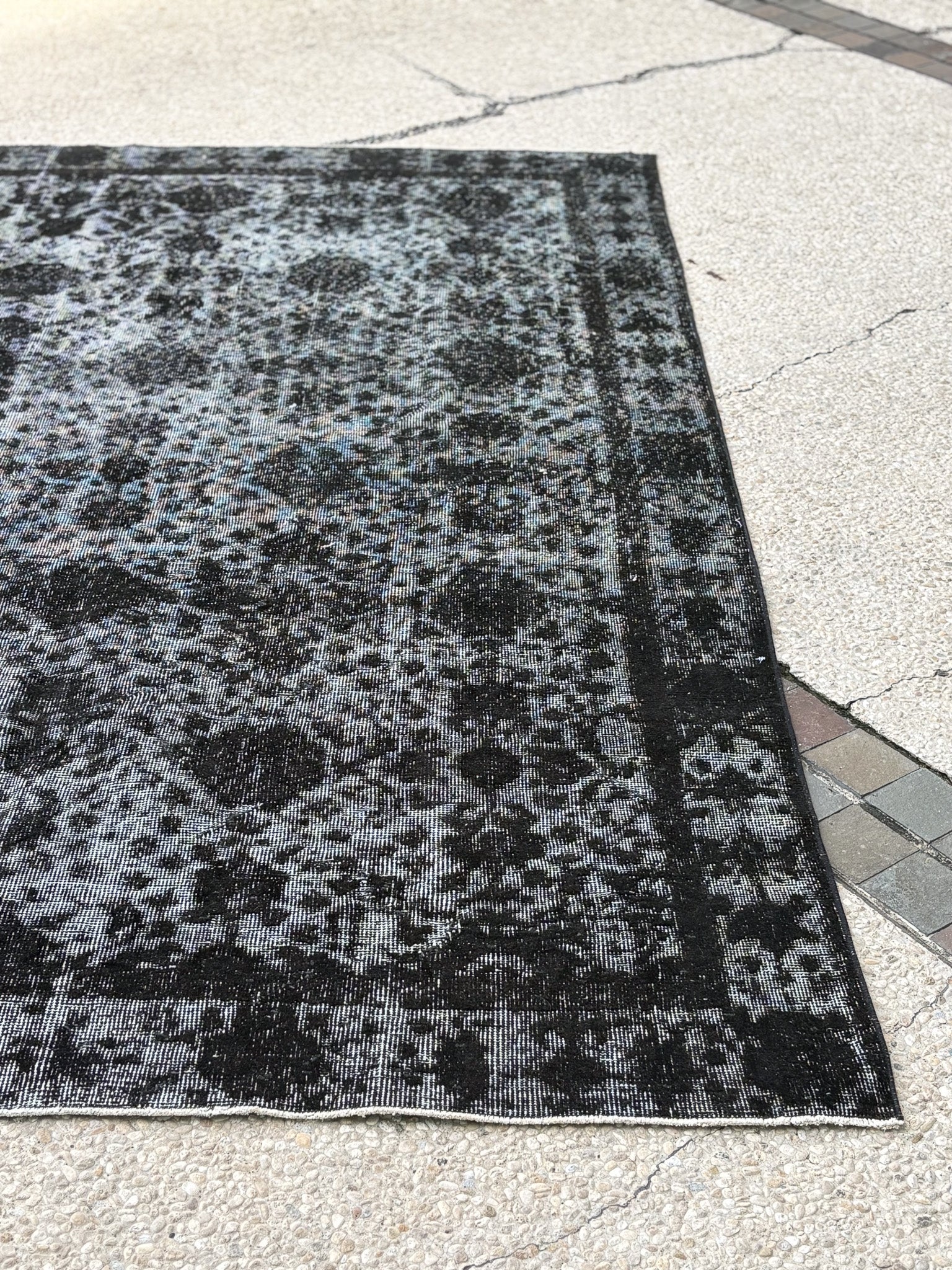 Overdyed Persian Tabriz Statement Piece — No. 135