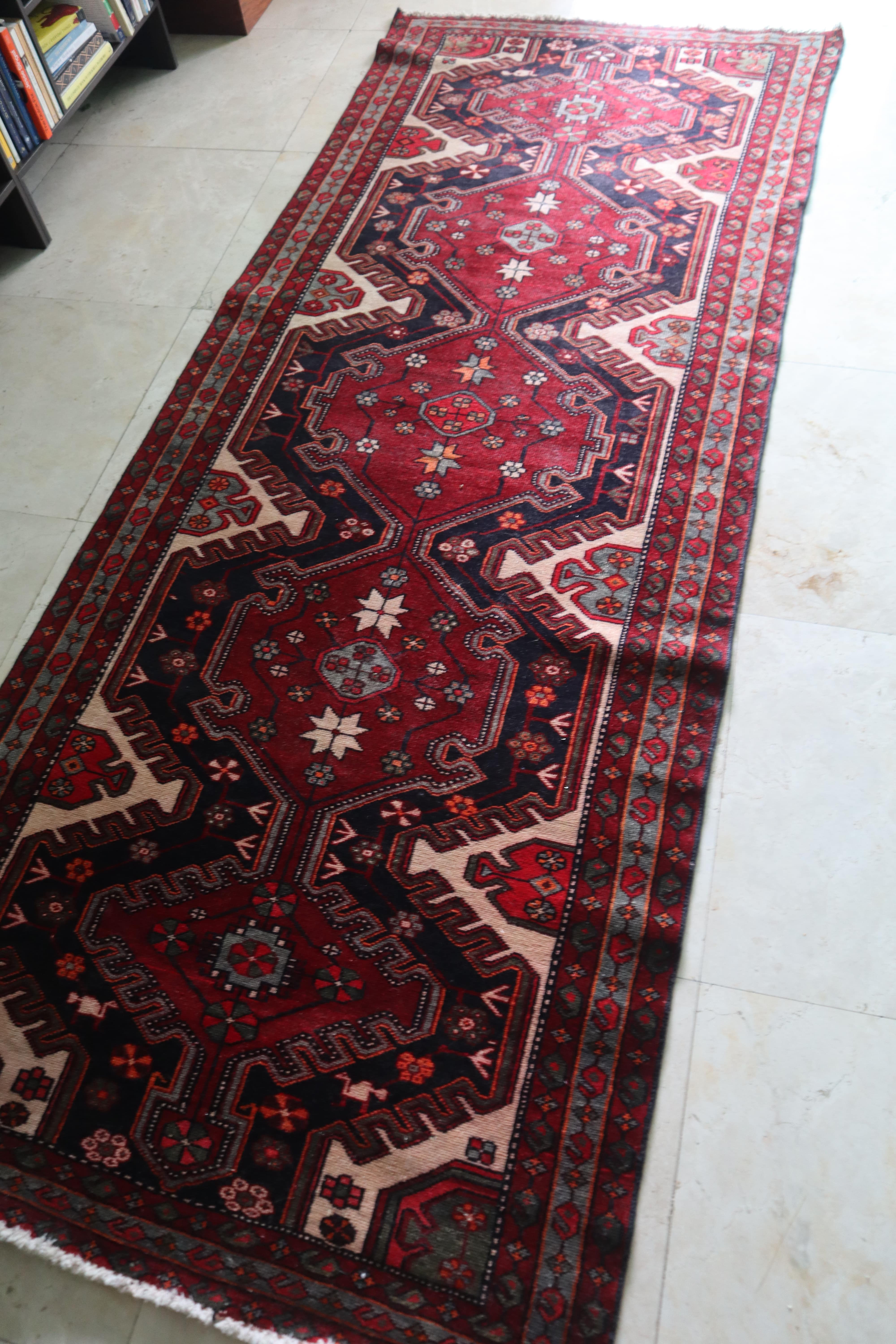 Vintage Persian Tribal Hamadan Runner —  No. 153