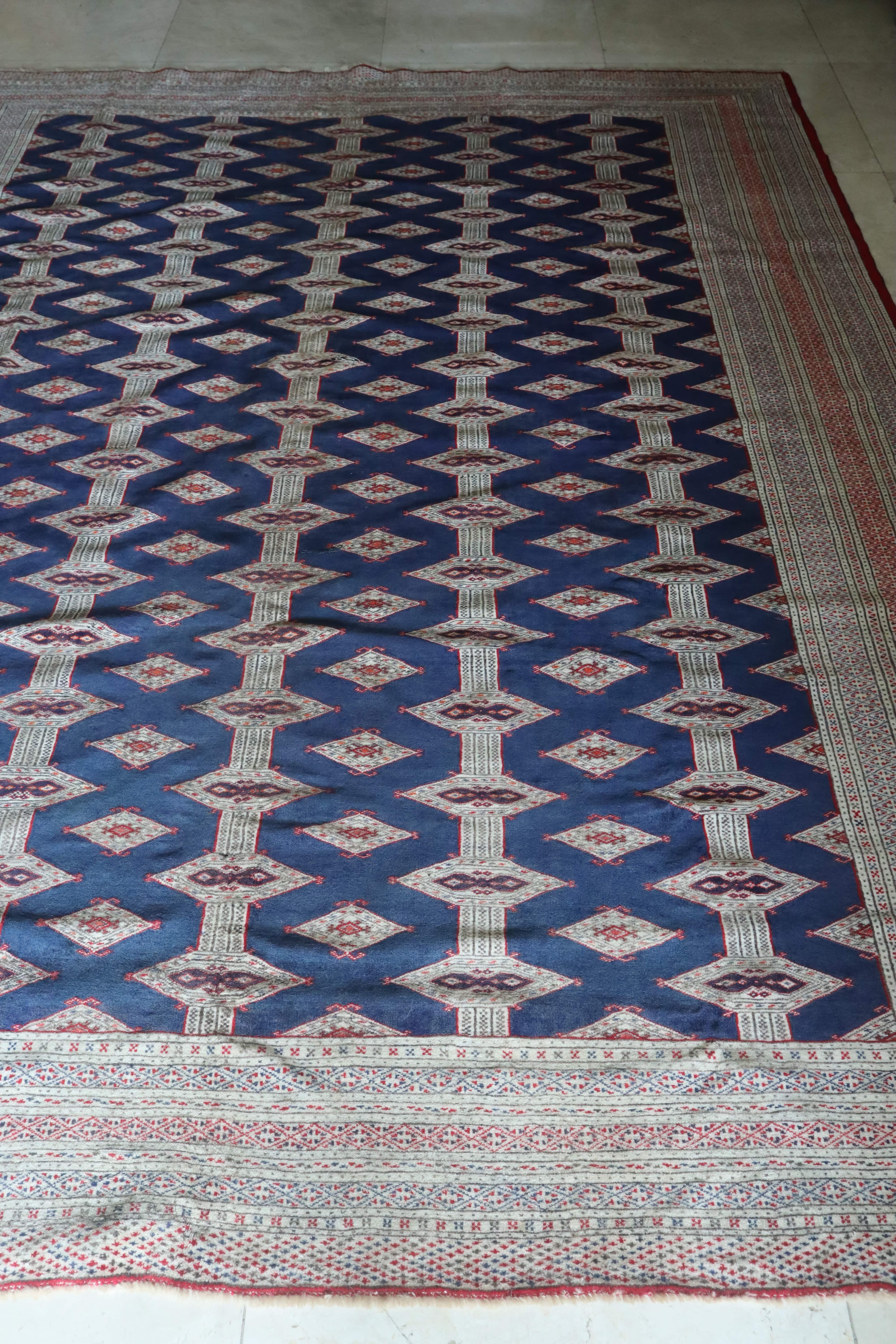 Vintage Pakistani Bokhara – Rare Indigo Field – No. 150