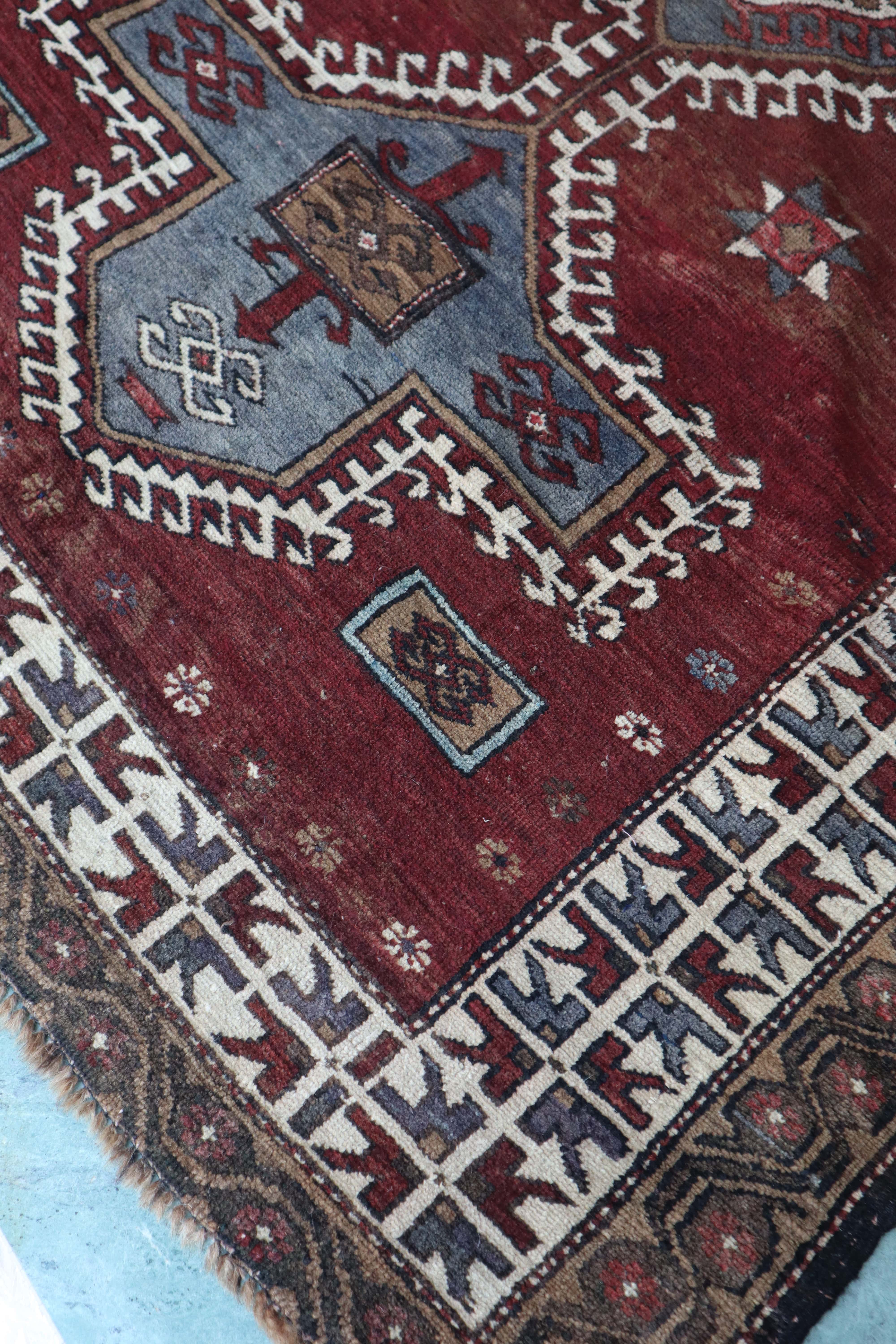 Vintage Caucasian Kazak — Star Medallions  — No. 163