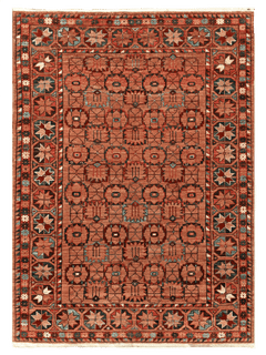 Afghan Chobi — Geometric Gul Repeat in Terracotta — No. 143 - Patina House