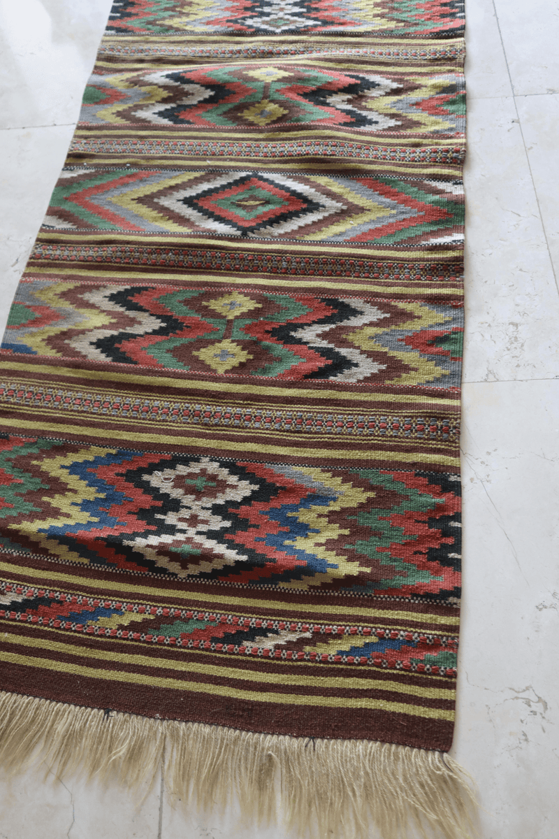 Anatolian Kilim Runner — 5.9 x 2.4 — No. 176 - Patina House