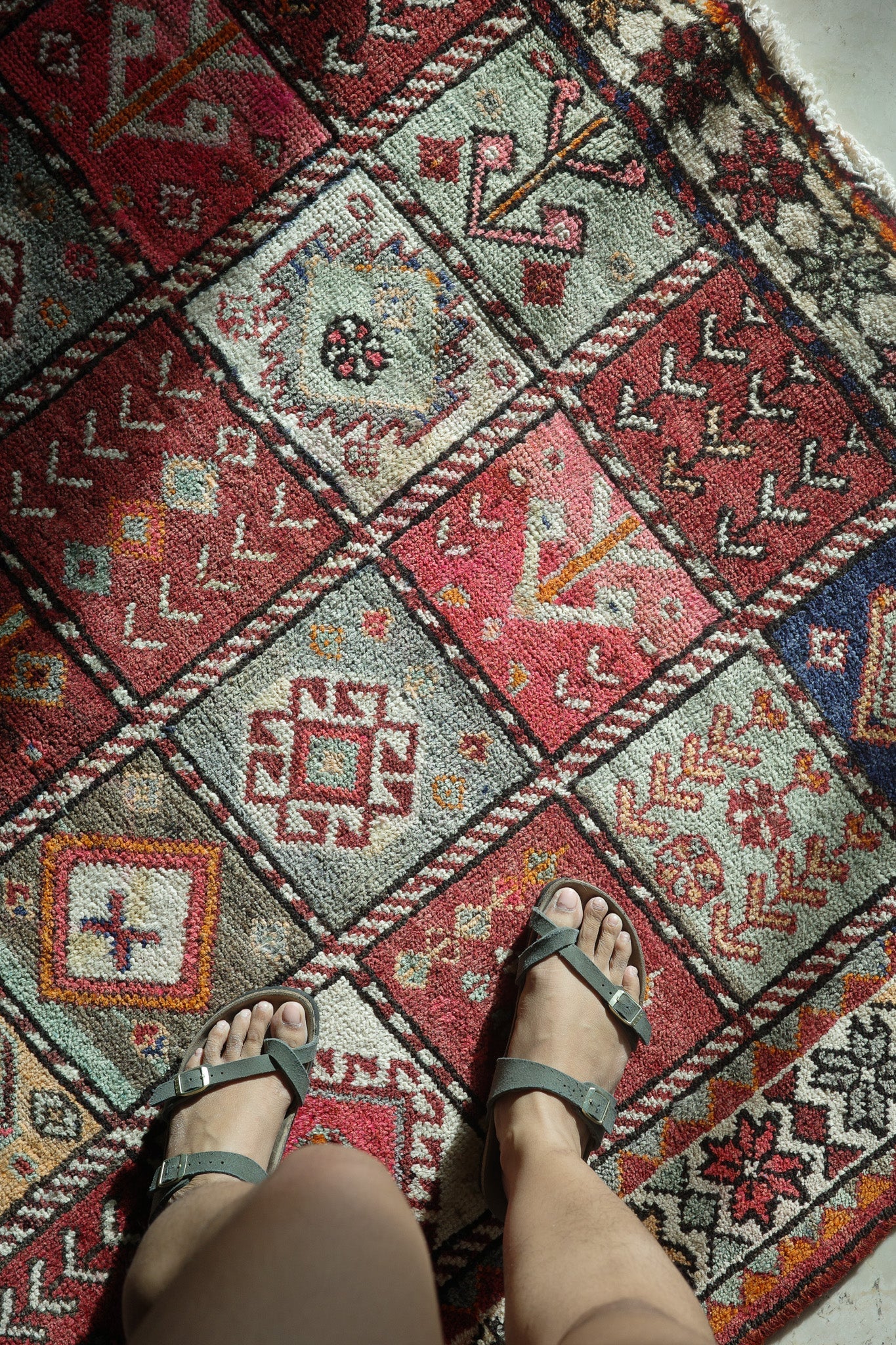 Caucasian - Style with Tribal Motifs Area Carpet — No.129 - Patina House
