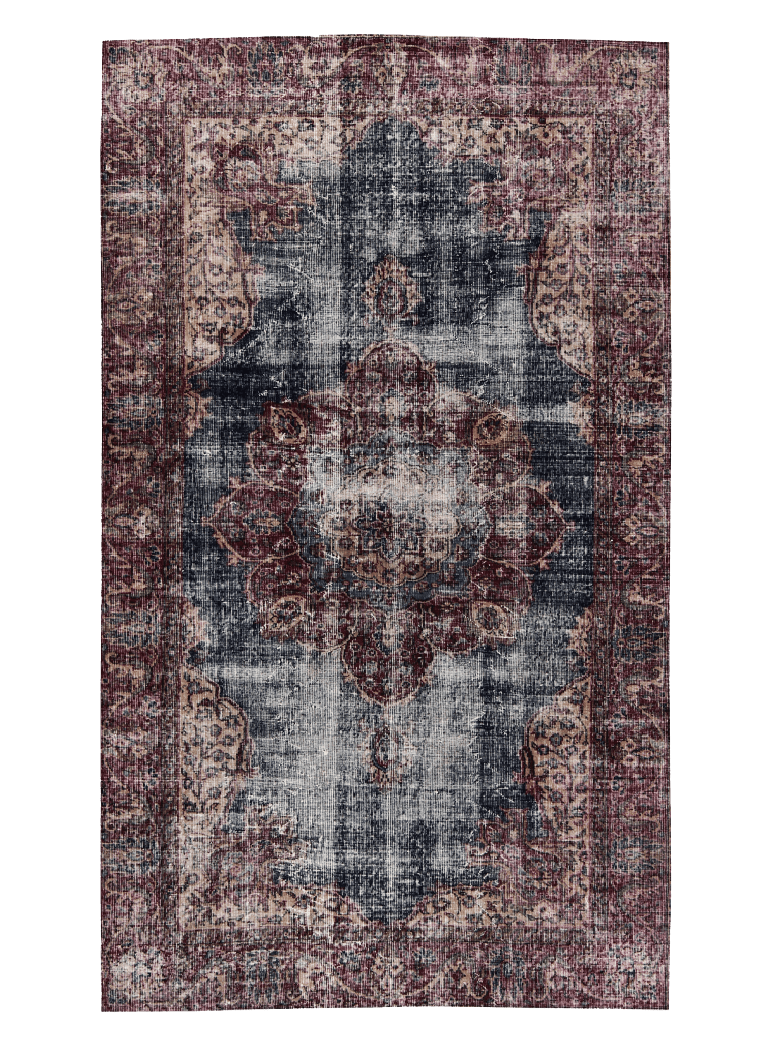 Distressed Kerman Rug — 8 x 4 — No.130 - Patina House