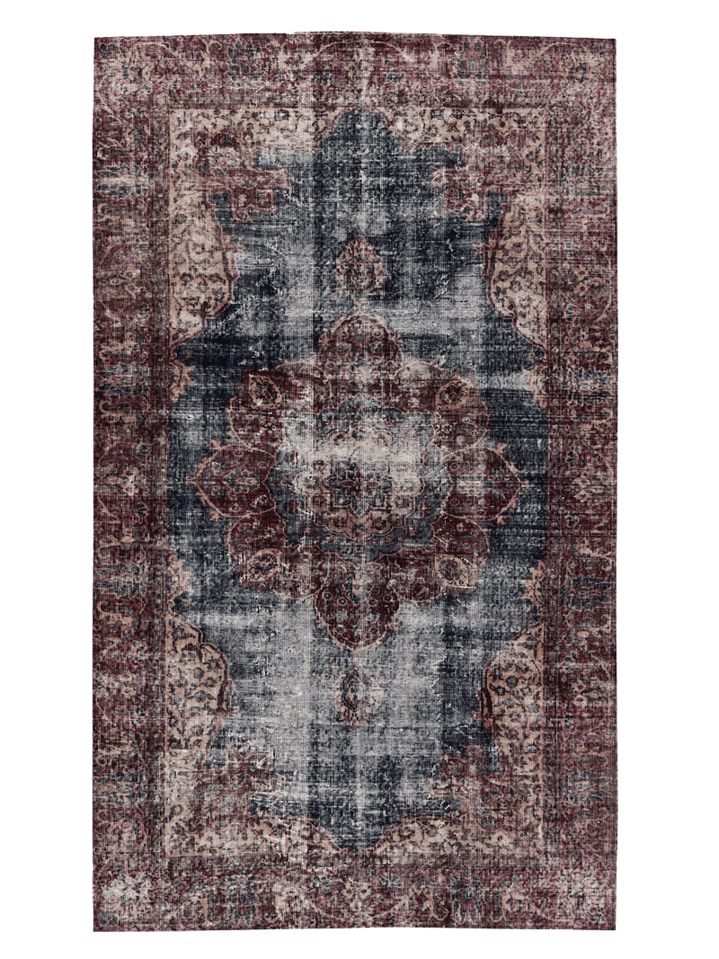 Distressed Kerman Rug — 8 x 4 — No.130 - Patina House