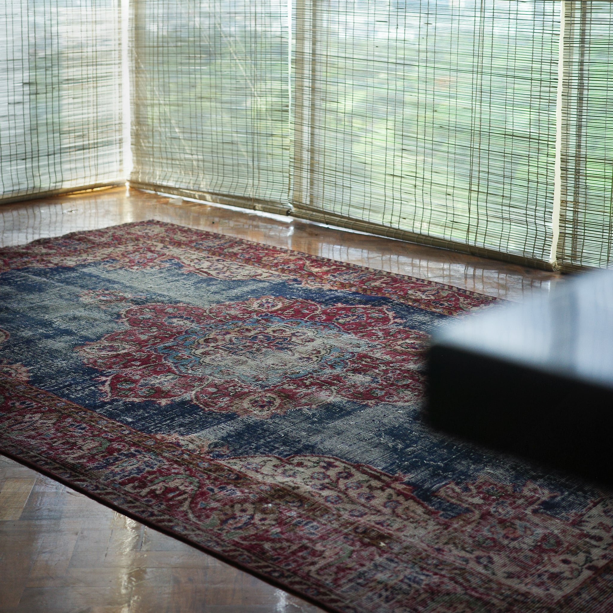 Distressed Kerman Rug — 8 x 4 — No.130 - Patina House