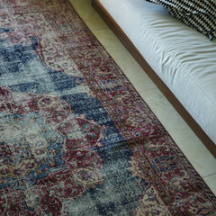 Distressed Kerman Rug — 8 x 4 — No.130 - Patina House