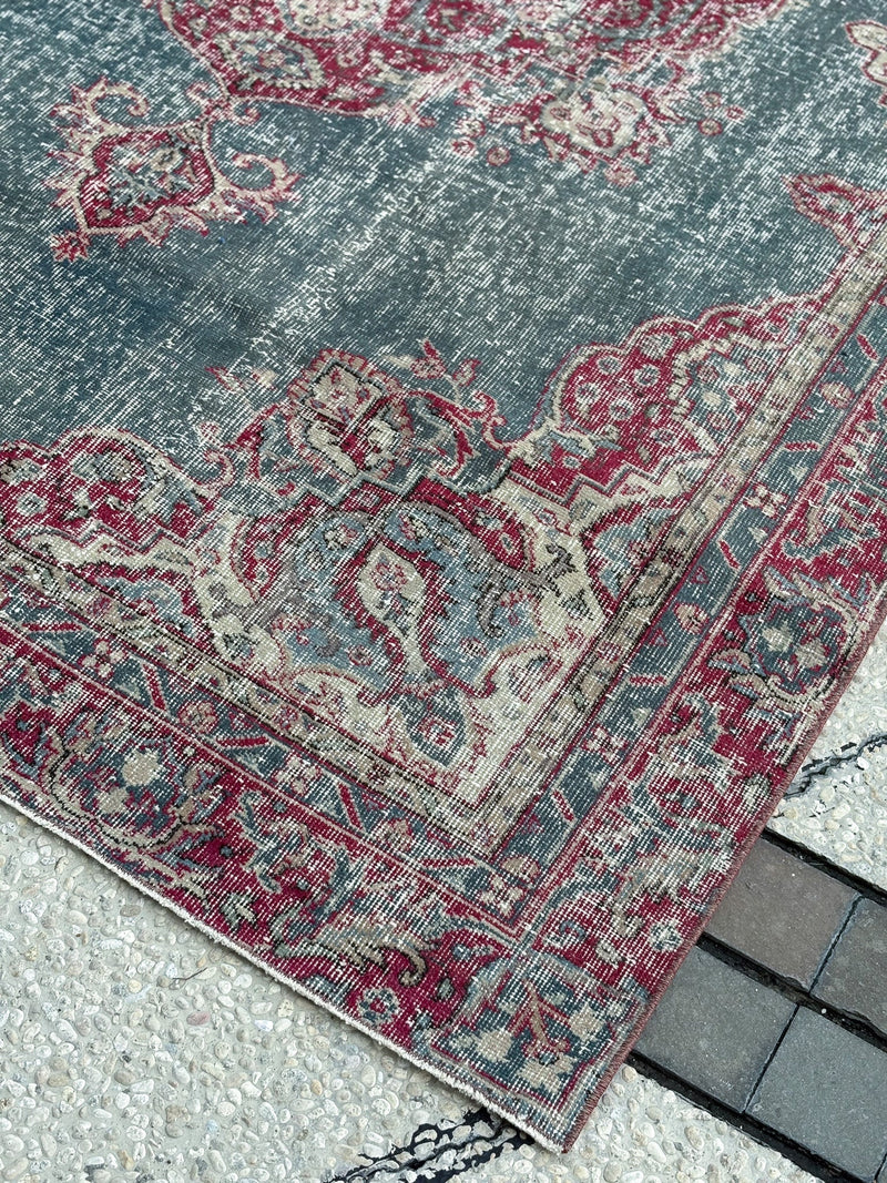 Distressed Kerman Style Rug — No.131 - Patina House