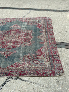Distressed Kerman Style Rug — No.131 - Patina House