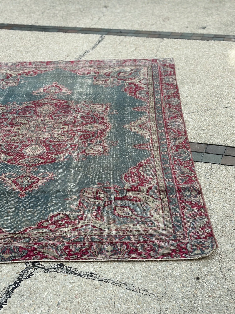 Distressed Kerman Style Rug — No.131 - Patina House