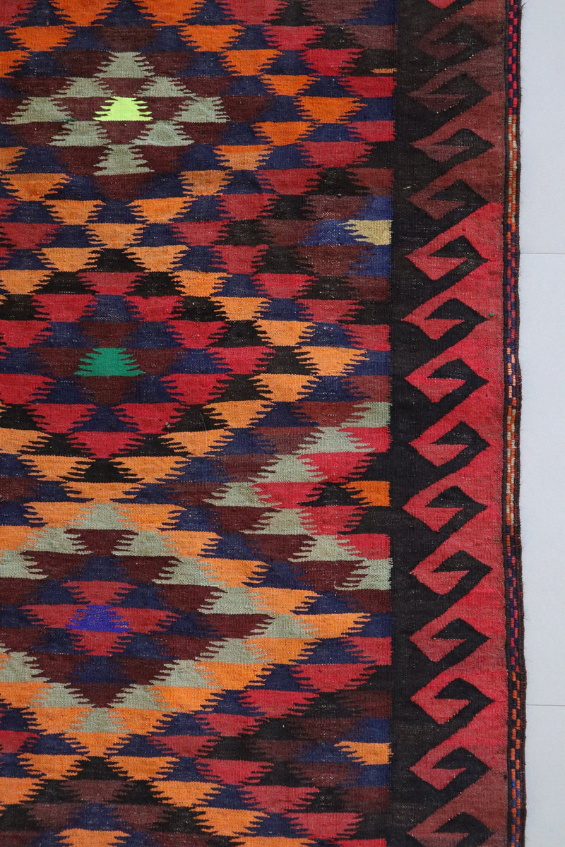 Multi - Color Diamond Turkish Kilim Decorative Rug – No. 022 - Patina House