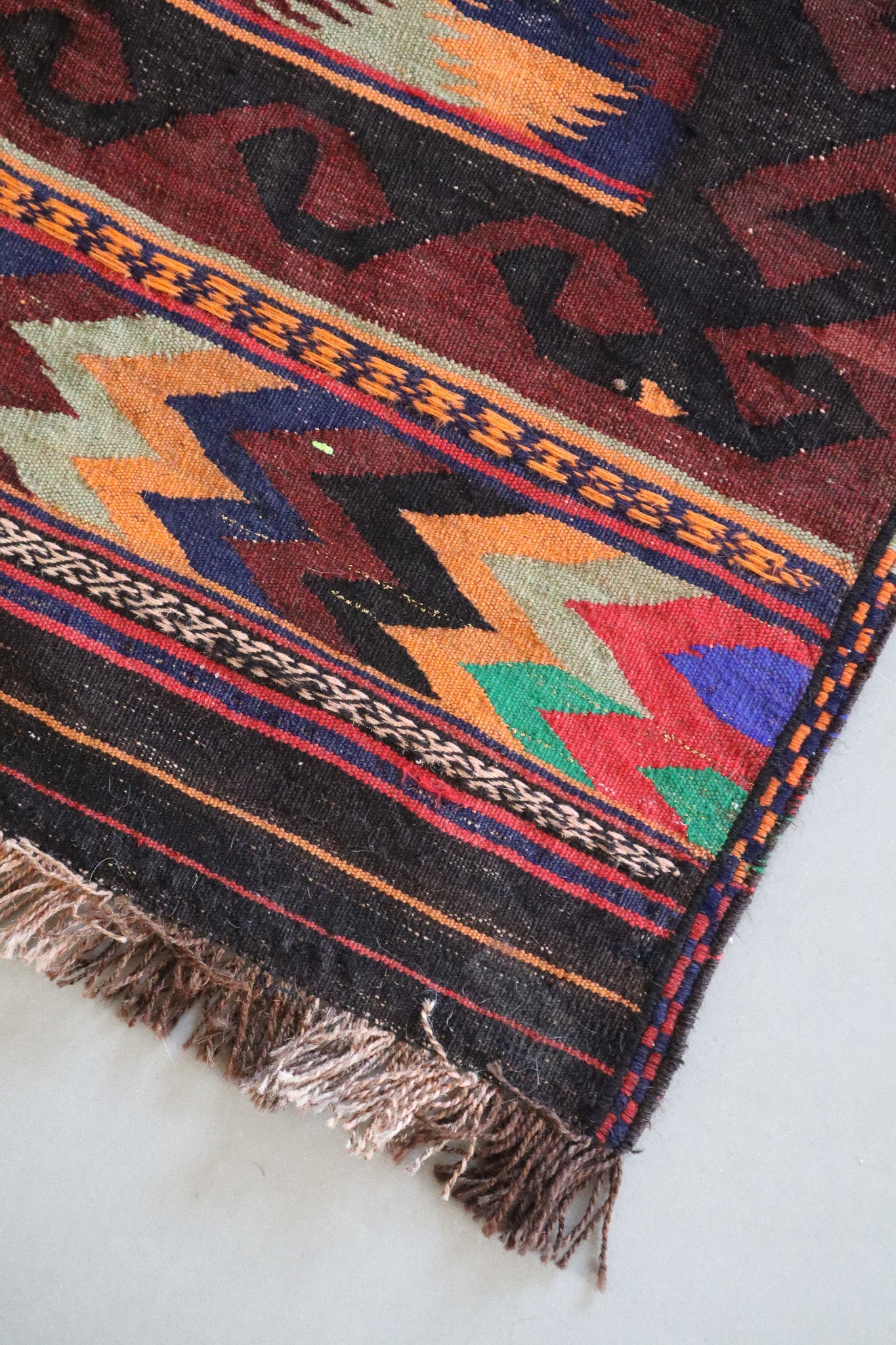 Multi - Color Diamond Turkish Kilim Decorative Rug – No. 022 - Patina House