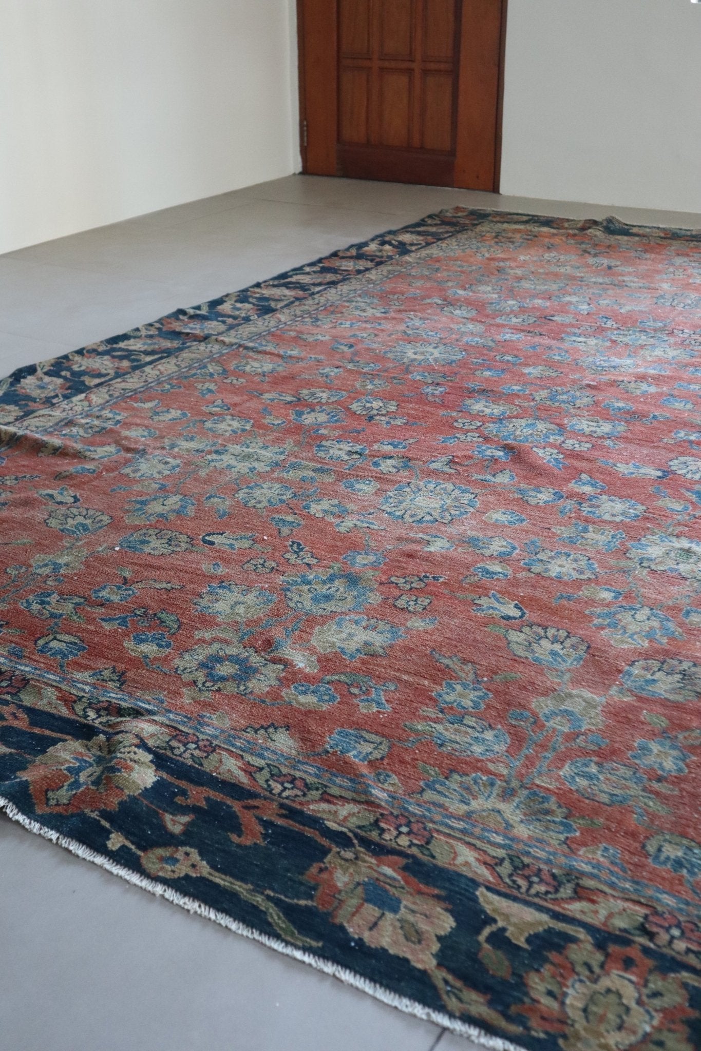 Persian Mahal Rug Allover Floral Pattern | Circa 1900 – No. 021 - Patina House