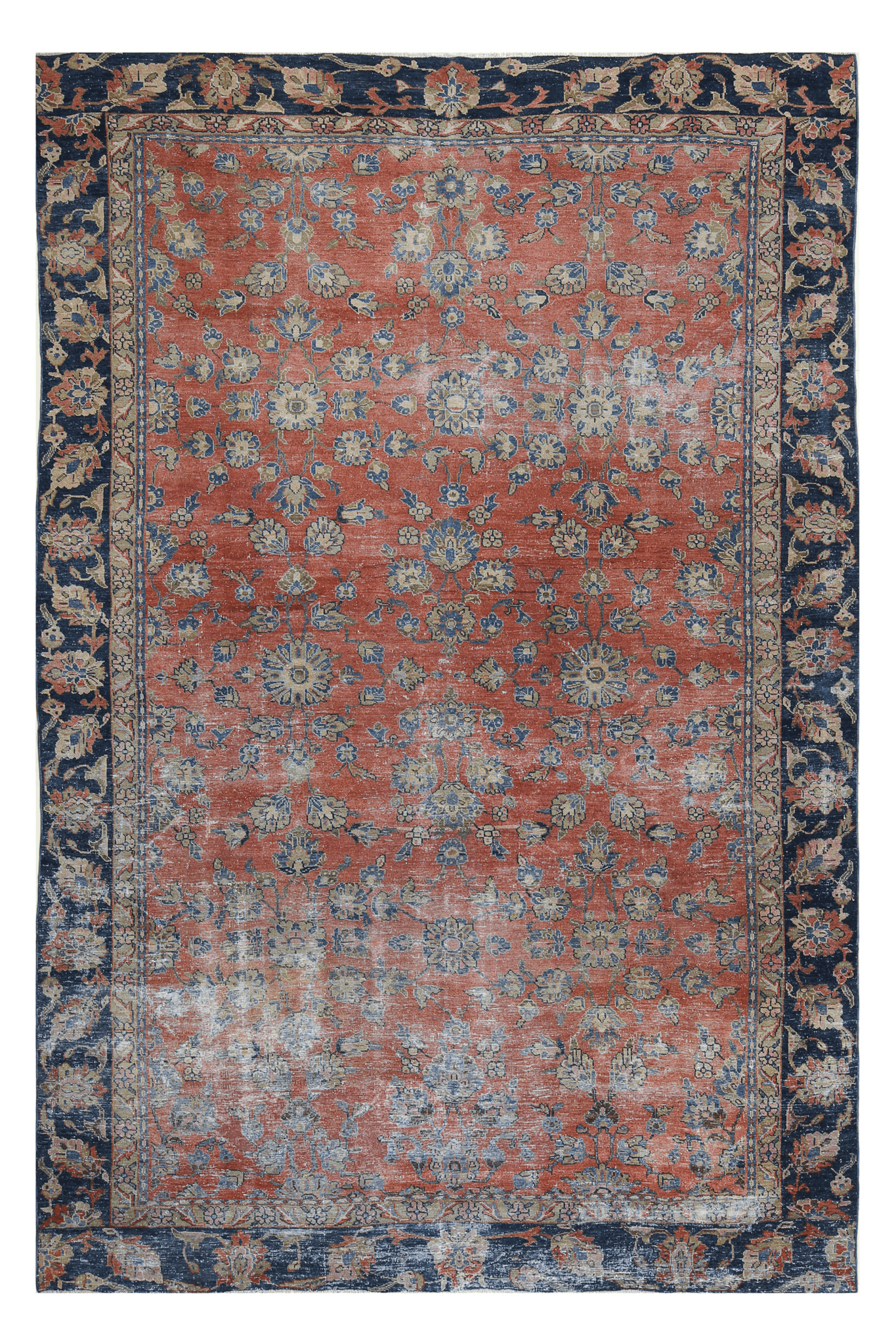 Persian Mahal Rug Allover Floral Pattern | Circa 1900 – No. 021 - Patina House