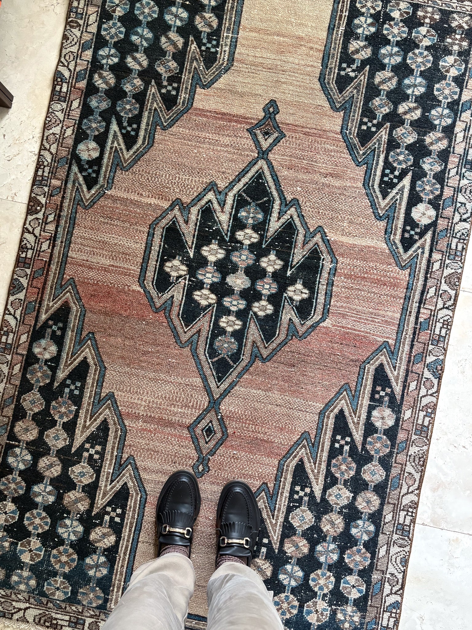 Persian Mazlaghan Tribal Carpet — No. 133 - Patina House