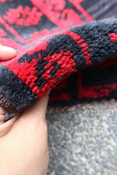 Vintage Afghan Bokhara Rug — Lattice of Guls on Smoky Ground — No. 158 - Patina House