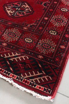 Vintage Afghan Turkoman – Deep Red with Tekke Guls – No. 161 - Patina House