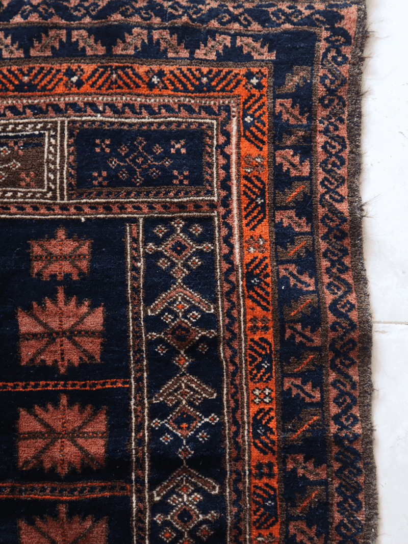 Vintage Baluch Prayer Rug — 4.0 x 2.7 — No. 170 - Patina House