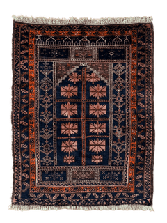 Vintage Baluch Prayer Rug — 4.0 x 2.7 — No. 170 - Patina House