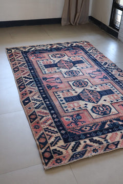 Vintage Caucasian Kazak — Salmon Field with Totemic Medallions — No. 159 - Patina House