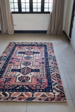 Vintage Caucasian Kazak — Salmon Field with Totemic Medallions — No. 159 - Patina House