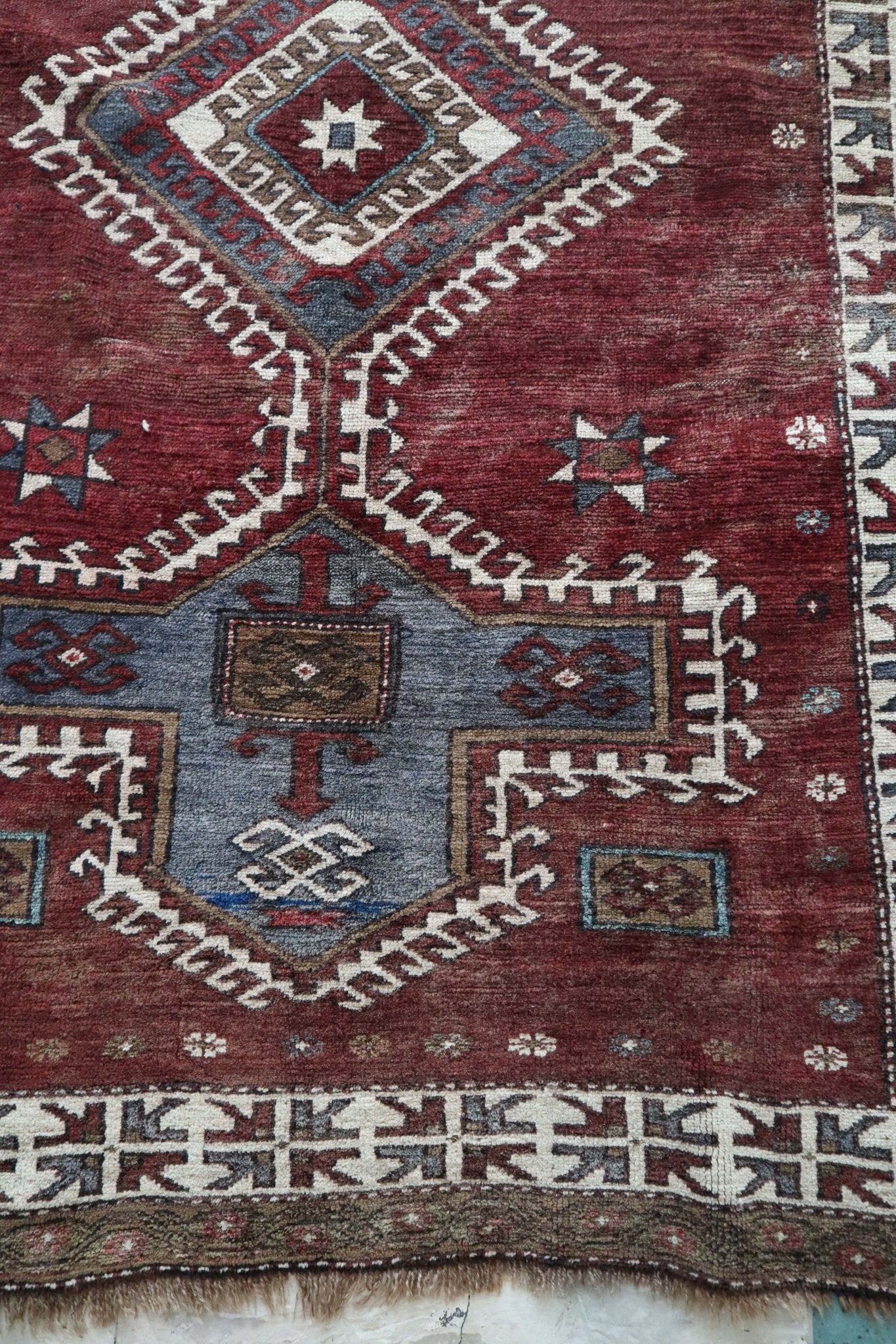 Vintage Caucasian Kazak — Star Medallions — No. 163 - Patina House