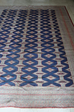 Vintage Pakistani Bokhara — Rare Indigo Field — No. 150 - Patina House