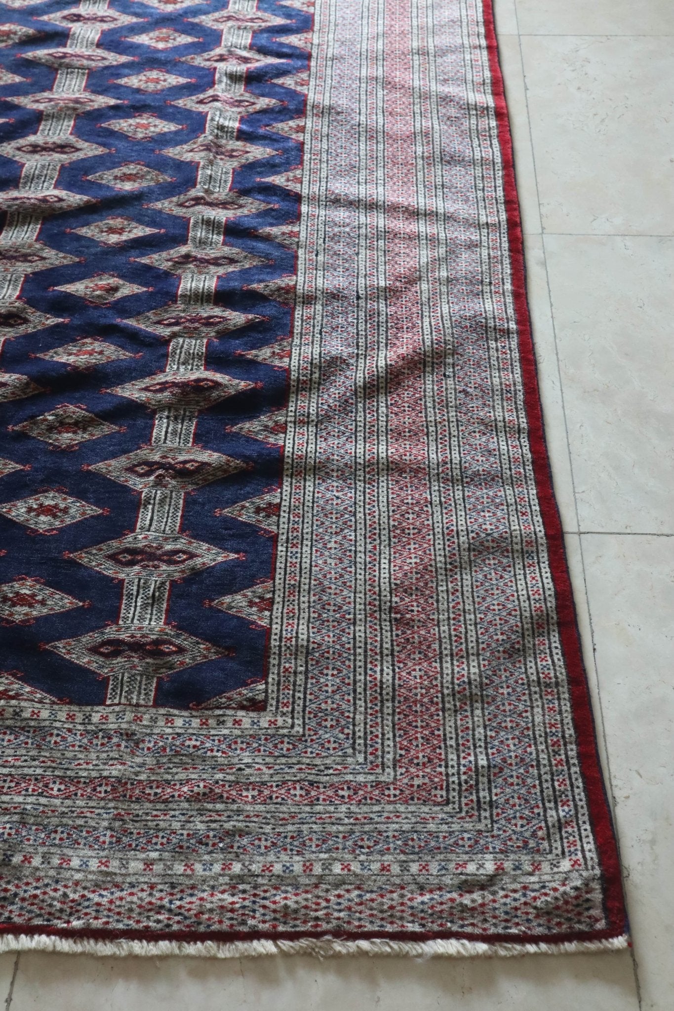 Vintage Pakistani Bokhara — Rare Indigo Field — No. 150 - Patina House