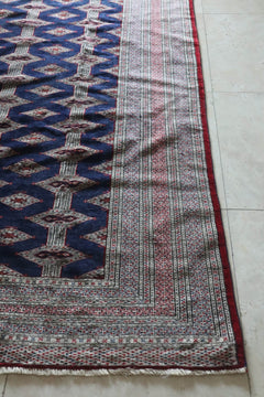 Vintage Pakistani Bokhara — Rare Indigo Field — No. 150 - Patina House
