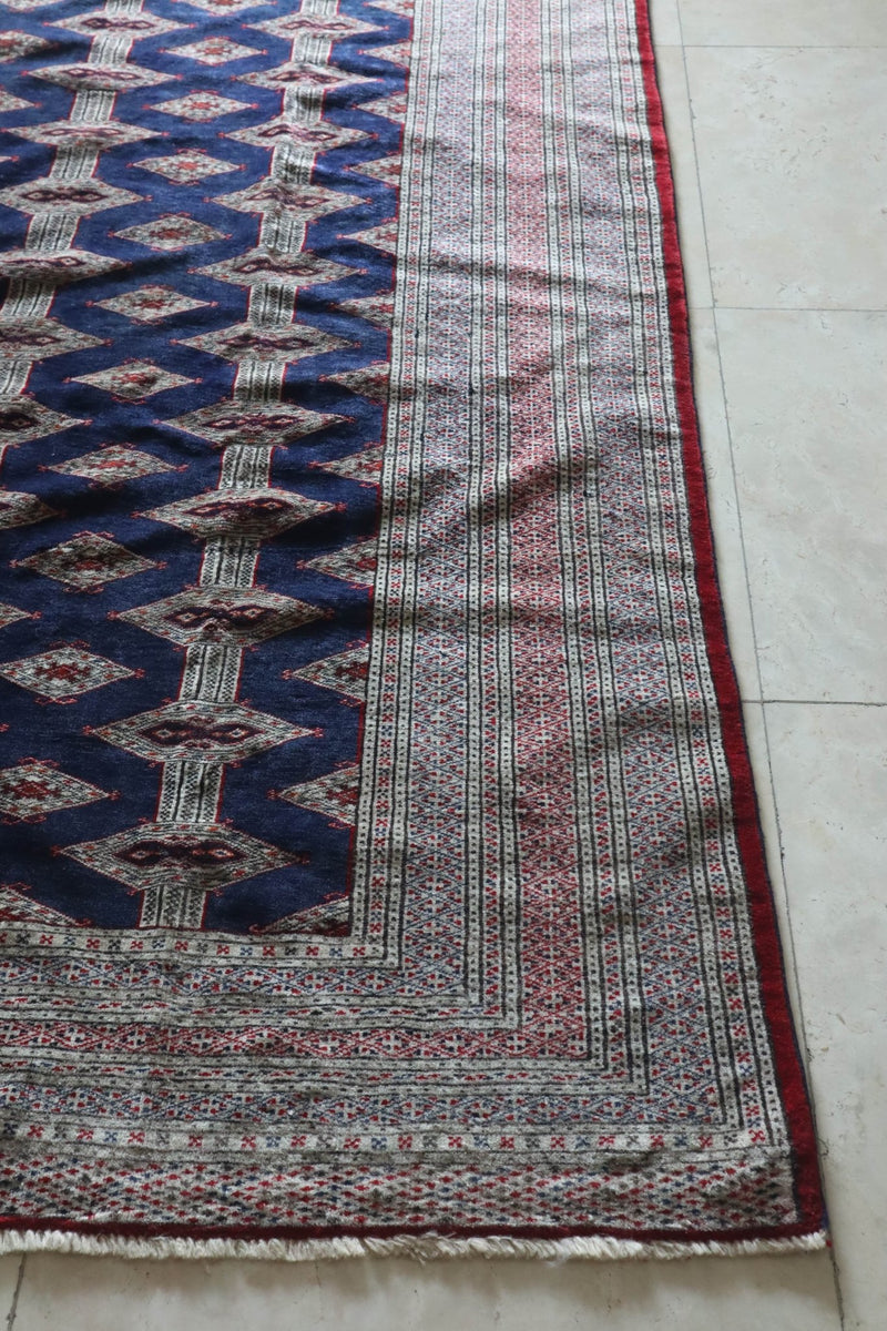 Vintage Pakistani Bokhara — Rare Indigo Field — No. 150 - Patina House