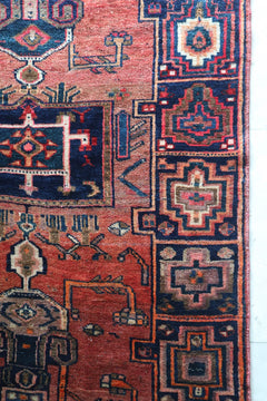 Vintage Persian Tribal Rug — Totemic Geometric Design — No. 157 - Patina House