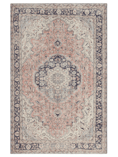 Vintage Turkish – Blush Medallion on Ivory – No. 140 - Patina House