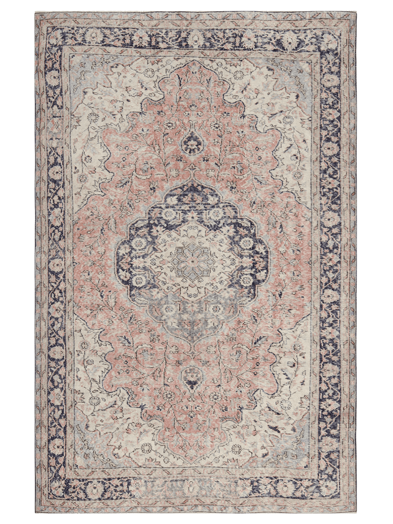 Vintage Turkish – Blush Medallion on Ivory – No. 140 - Patina House