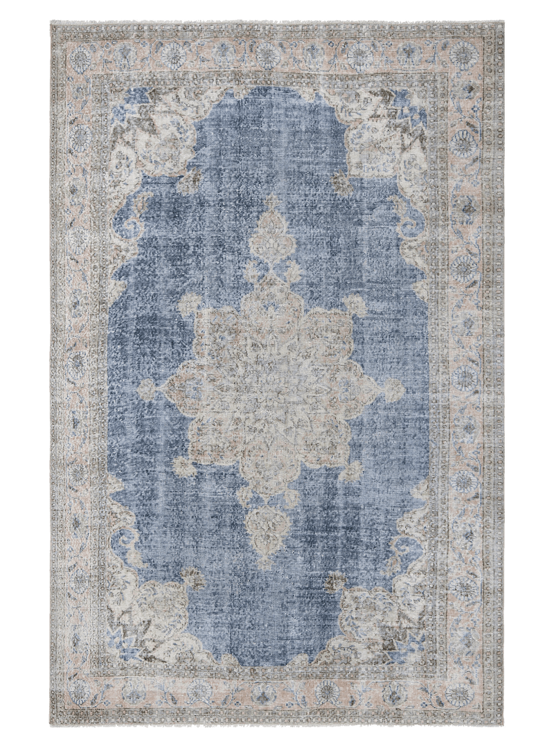 Vintage Turkish – Faded Medallion in Washed Navy – No. 141 - Patina House